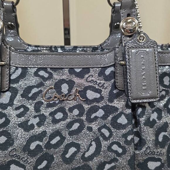 Coach Ashley Ocelot-Print Gallery Style East West Shoulder Bag + Matching Wallet - Picture 3 of 16